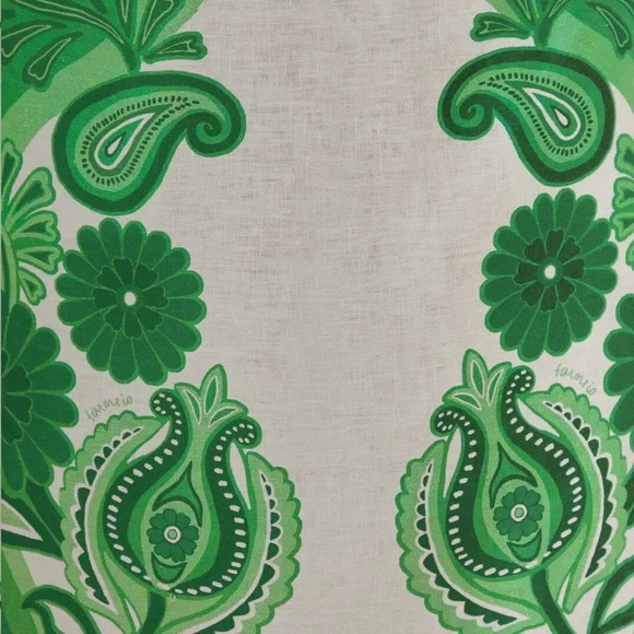 Farm Rio Green Color Festival Midi Skirt - Picture 9 of 11